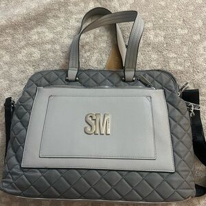 Steve Madden Gray Quilted Laptop Bag